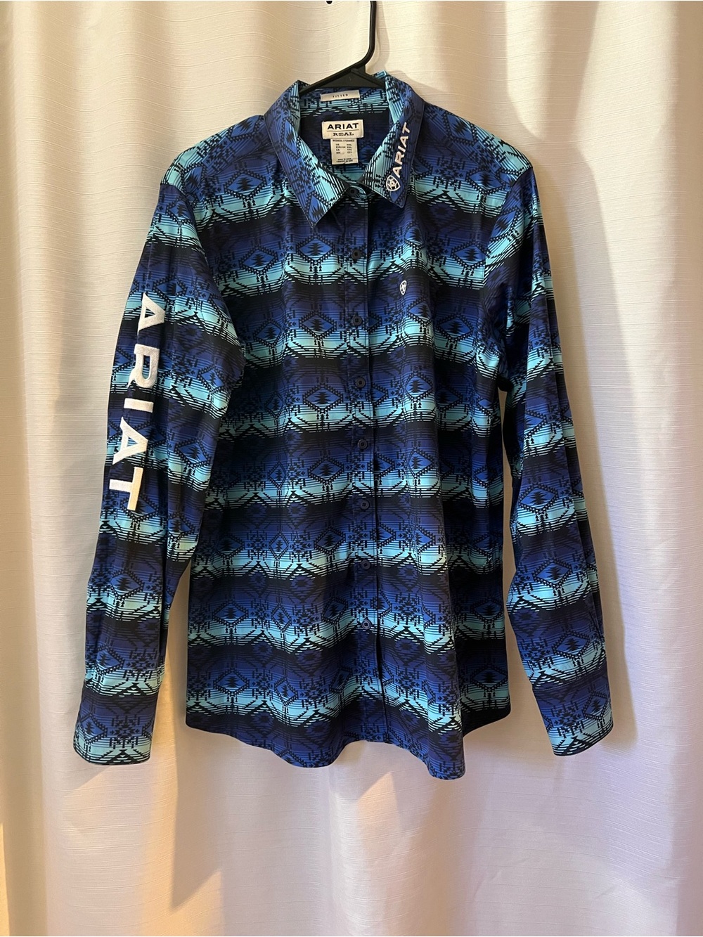 Ariat: Ladies Maison Print Team Kirby Striped Long Sleeve Shirt